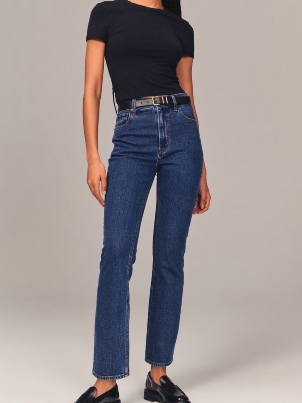 Abercrombie & Fitch Ankle Straight Ultra High Rise Jean